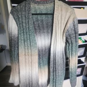 SHEIN Multicolor Open-Front Cardigan